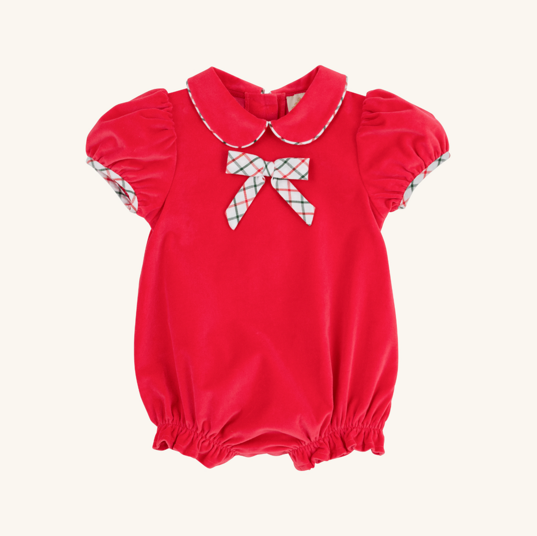 TBBC Banks Bow Bubble: Richmond Red w/Old Town Tattersall