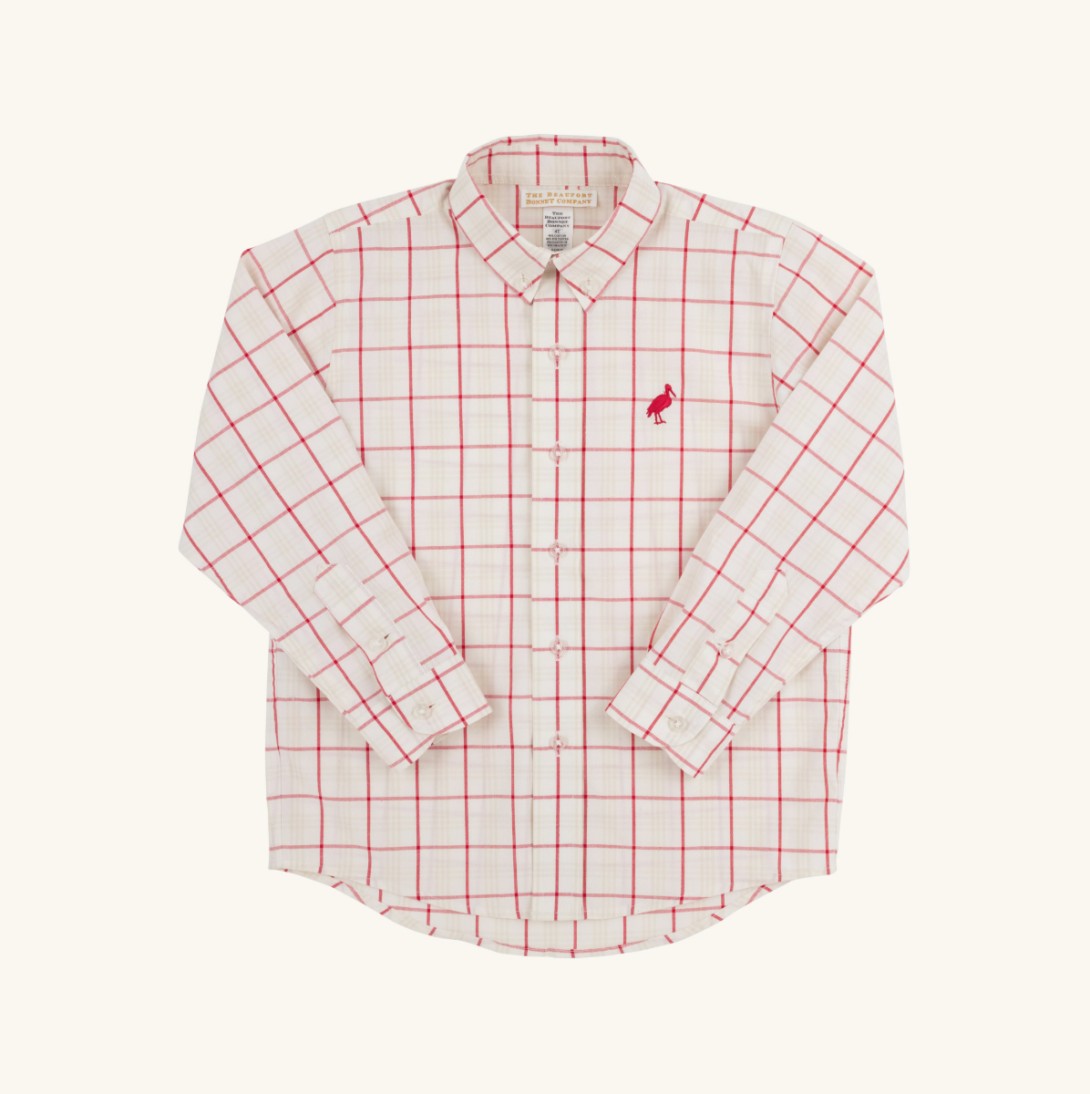 TBBC Dean`s List Dress Shirt: Oak Park Plaid/Richmond Red