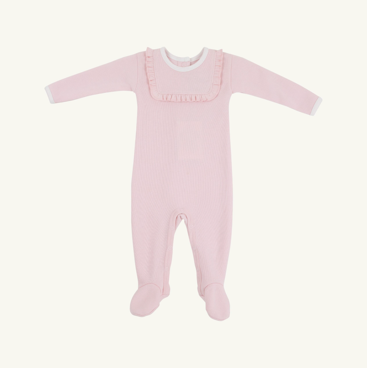 TBBC Ribbed Rock Me Romper: Palm Beach Pink with Worth Ave White