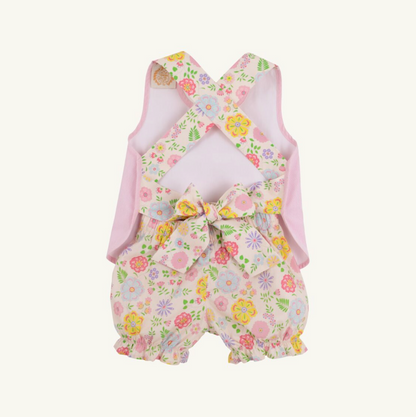 Betsey Bow Back Set - Broadcloth: Boca Grande Begonia/Hamptons Hot Pink Pique Stripe