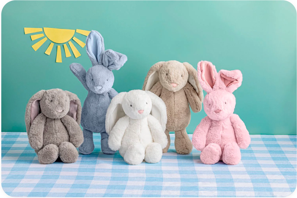 Plush Bunnies: Assorted Colors