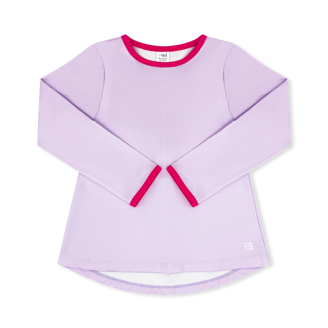 Set Athletics LS Taylor Tee: Petal Purple with Power Pink