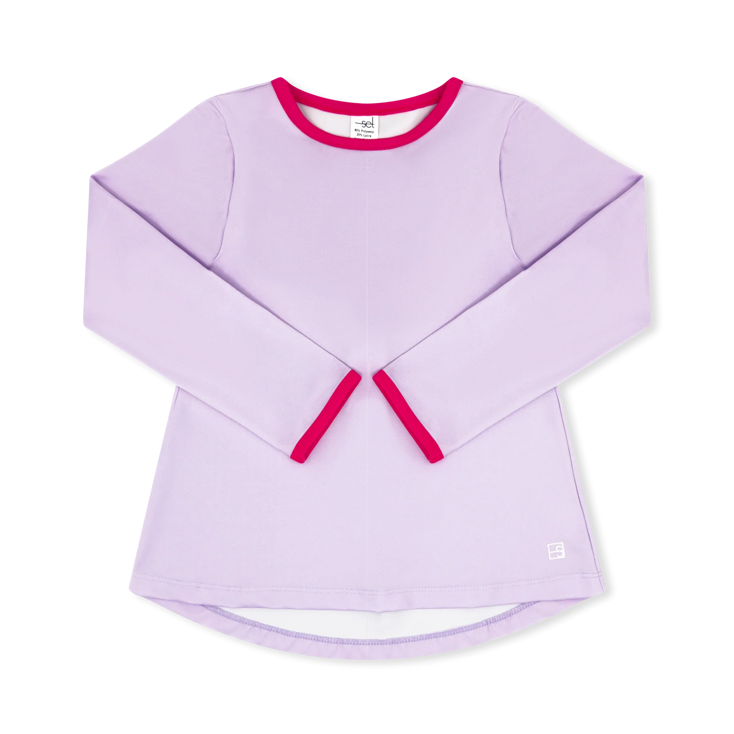 Set Athletics LS Taylor Tee: Petal Purple with Power Pink