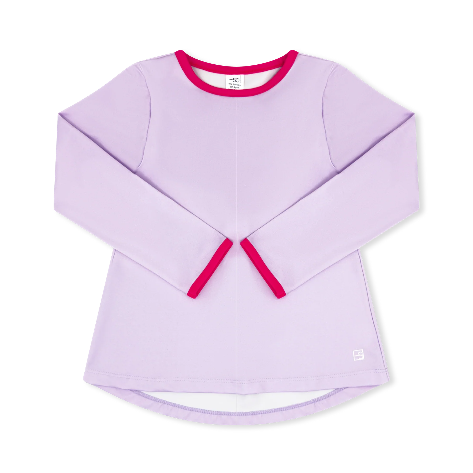 Set Athletics LS Taylor Tee: Petal Purple with Power Pink