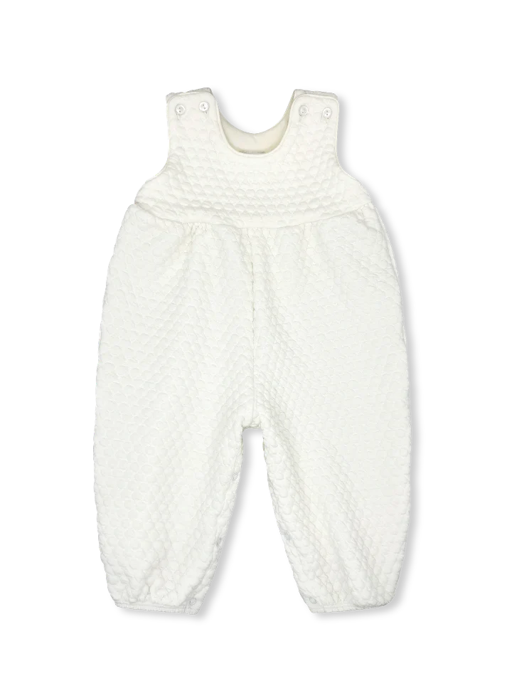 Quilted Riley Romper: Worthington White