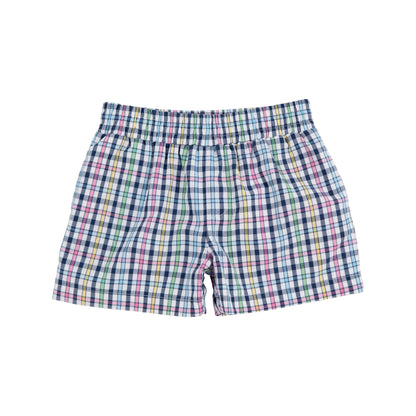 TBBC Sheffield Shorts: Pier Point Plaid/Nantucket Navy