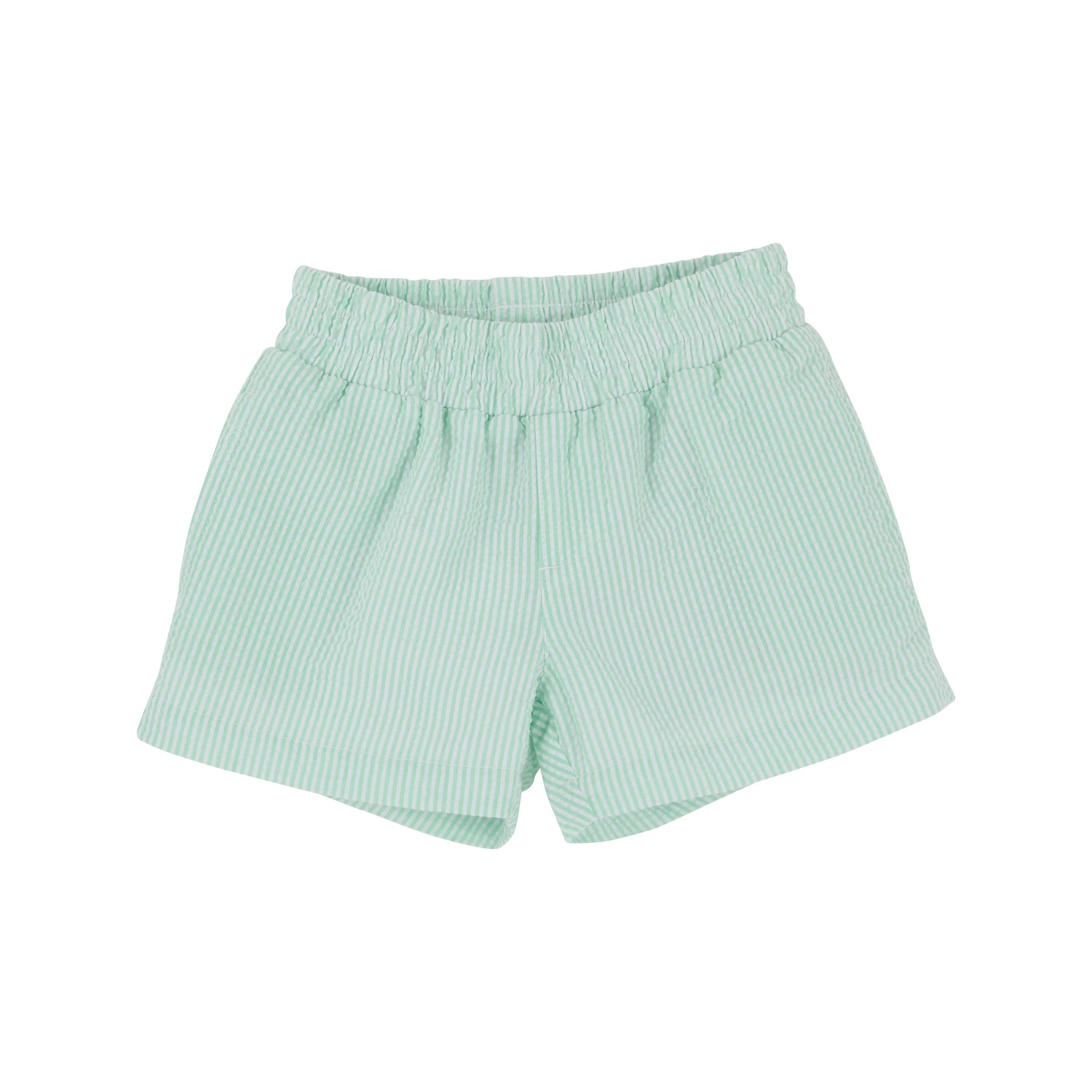 TBBC Seersucker Sheffield Shorts: Grace Bay Green with Worth Ave White