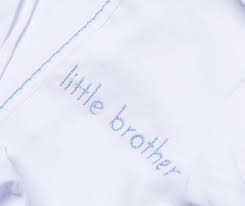 &quot;Little Brother&quot; Embroidered Footie