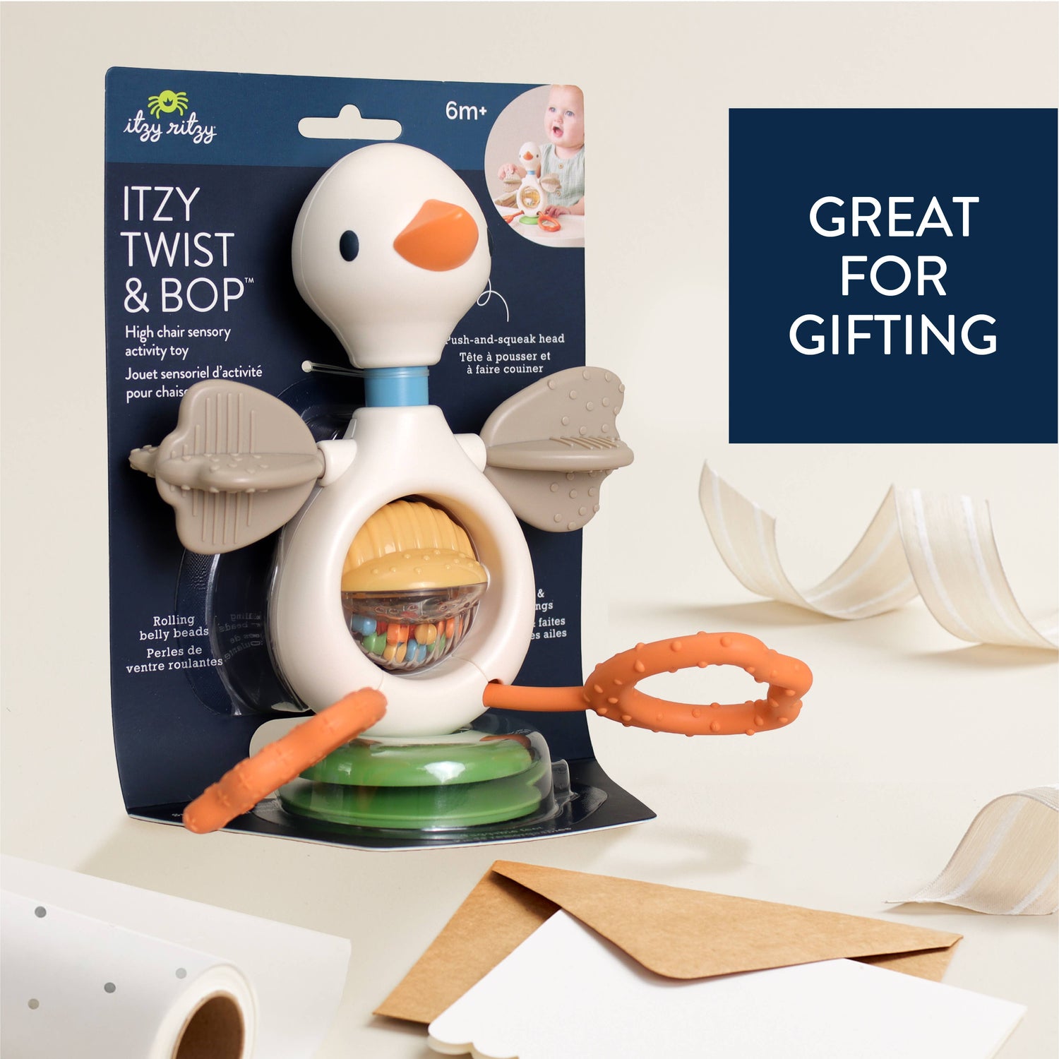 Itzy Twist &amp; Bop™ - High Chair Sensory Toy Goose