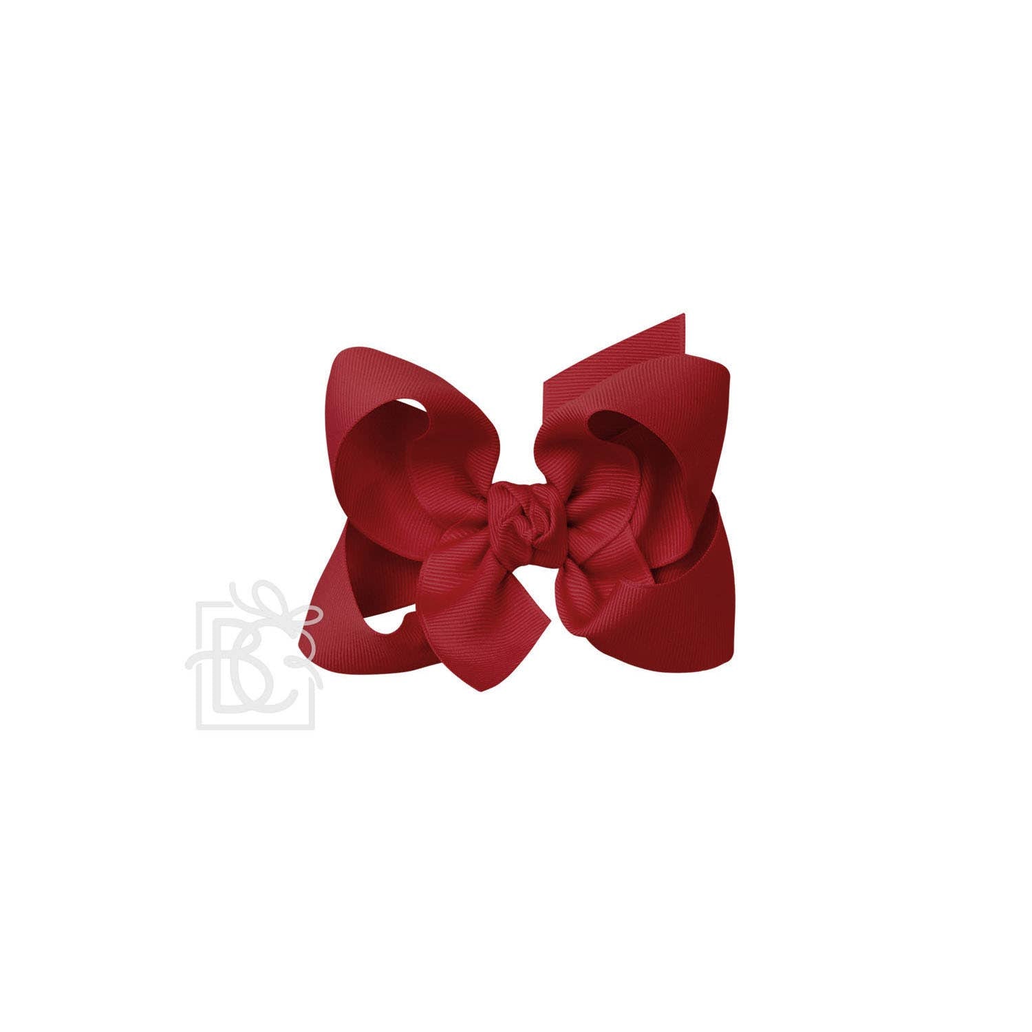 4.5&quot; Hairbow on Alligator Clip: Cranberry