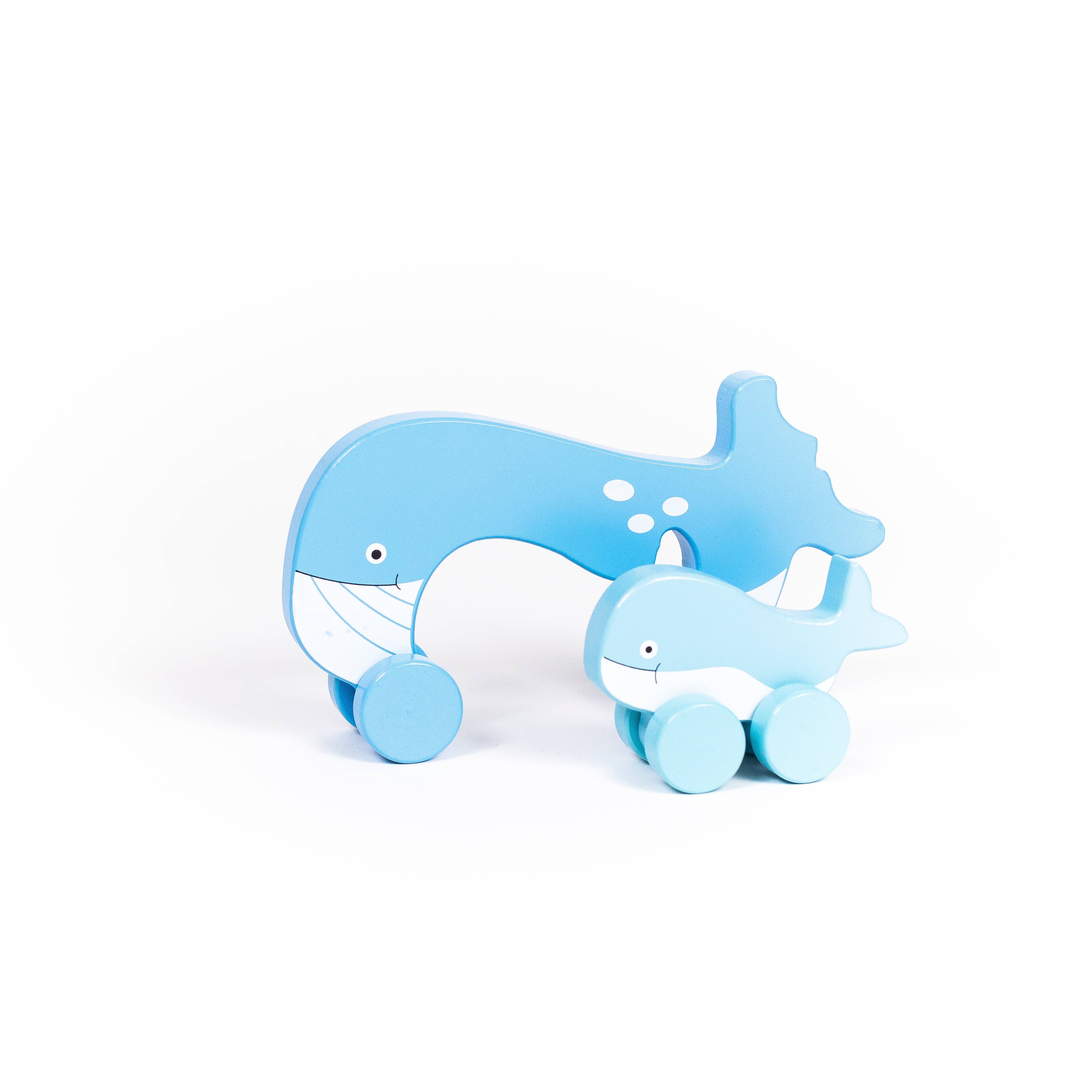 Whale Big &amp; Little Wooden Roller