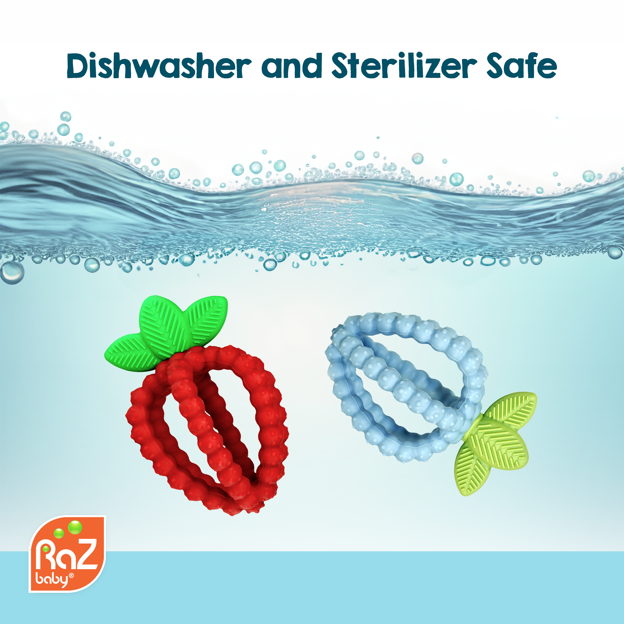 RaZberry Bites Teething Toy: Blue