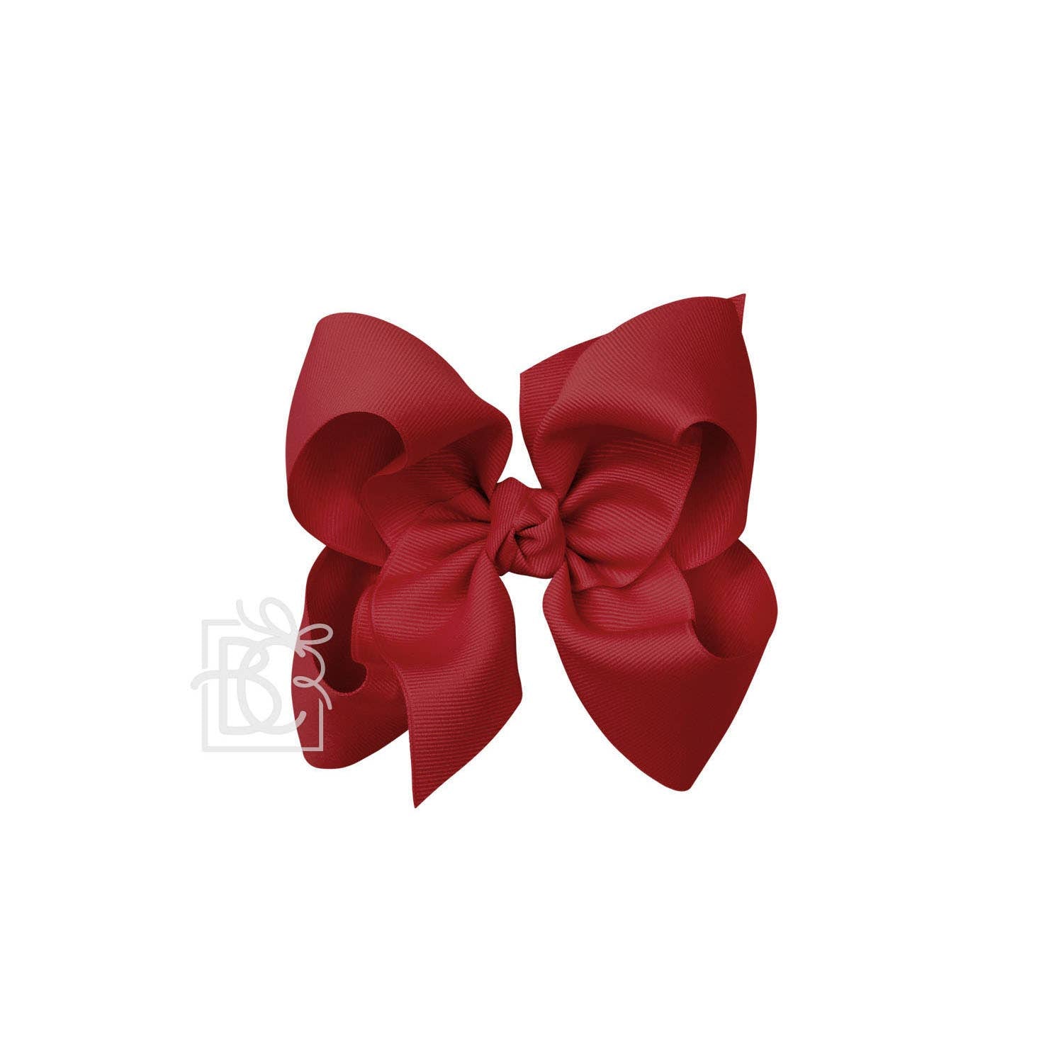 5.5&quot; Hairbow on Alligator Clip: Cranberry