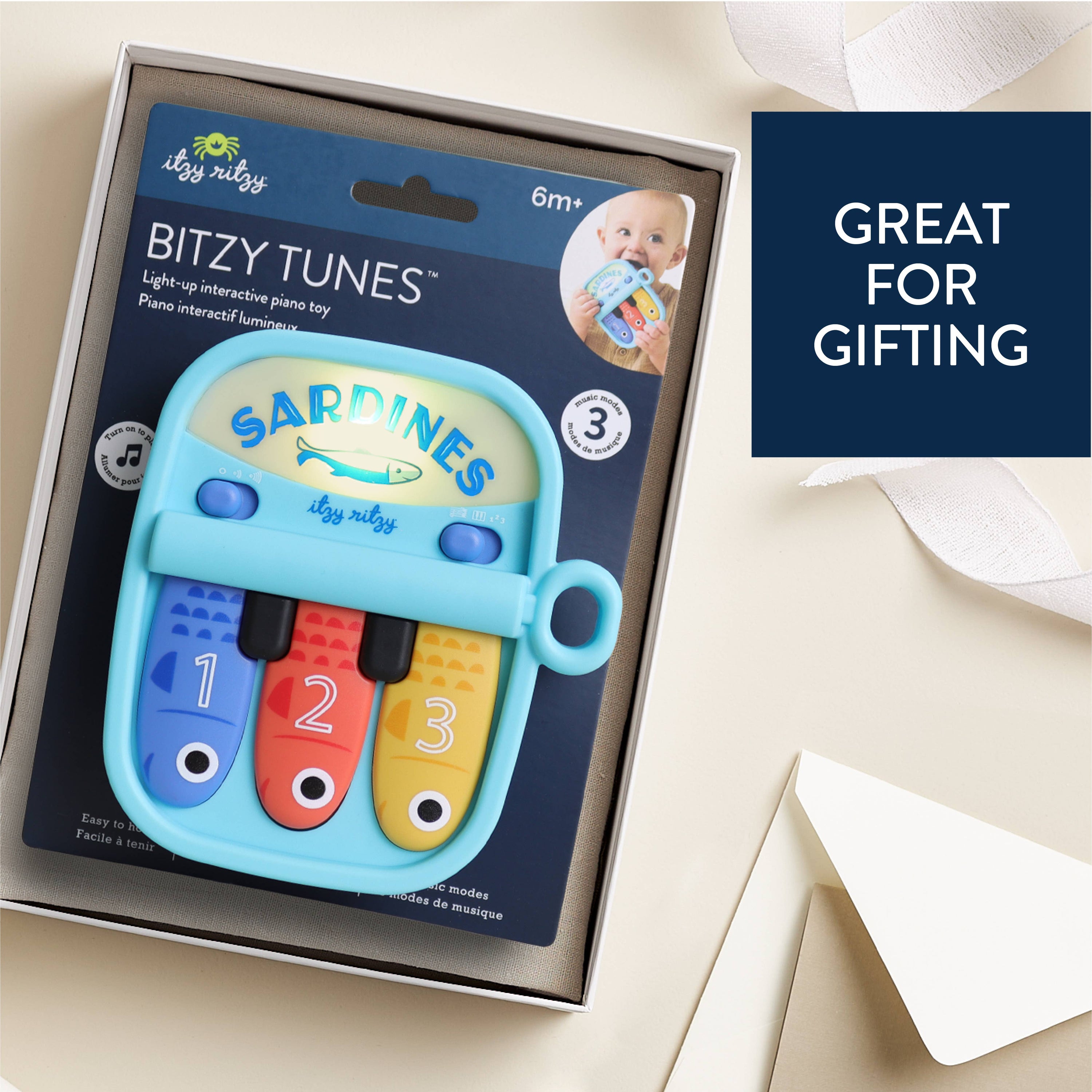 Bitzy Tunes™ Sardines Light-up Interactive Piano Toy
