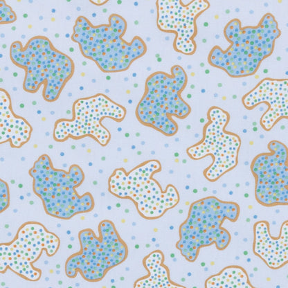 Animal Crackers Long Pajamas: Light Blue