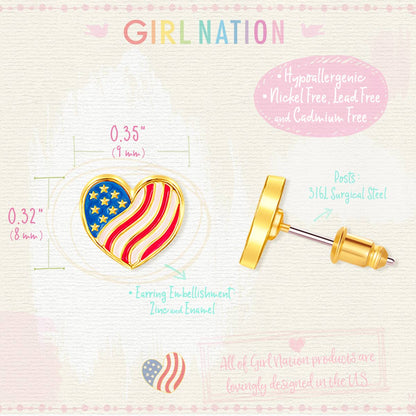Heart of the USA Cutie Stud Earrings