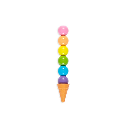 Rainbow Scoops Vanilla Scented Stacking Erasable Crayons