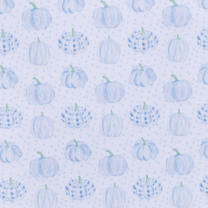 Precious Pumpkins Long Pajamas: Light Blue