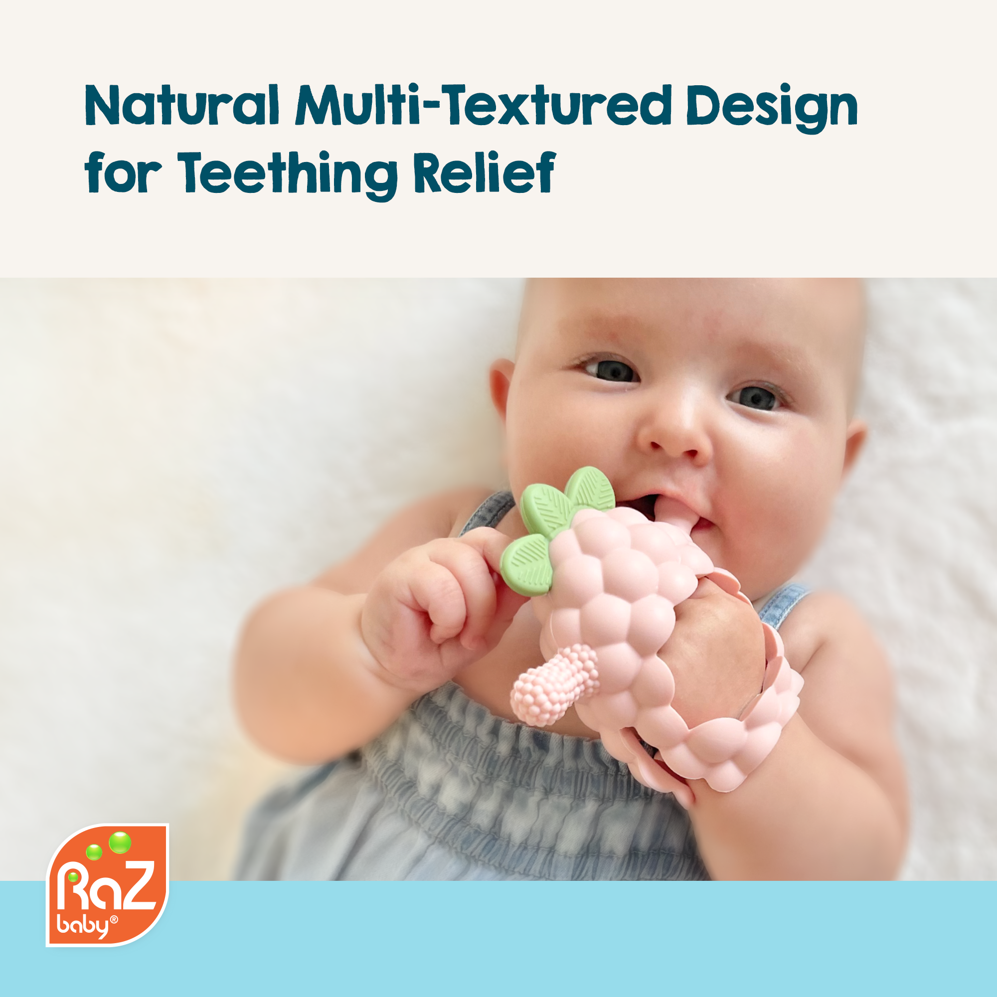 RaZberry Grip Teething Toy: Blue