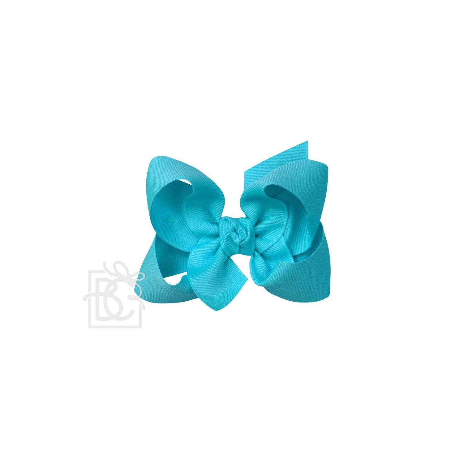 4.5&quot; Hairbow on Alligator Clip: Turquoise