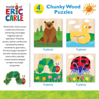 Eric Carle Chunky Wood Puzzles - Kids 4 Pack
