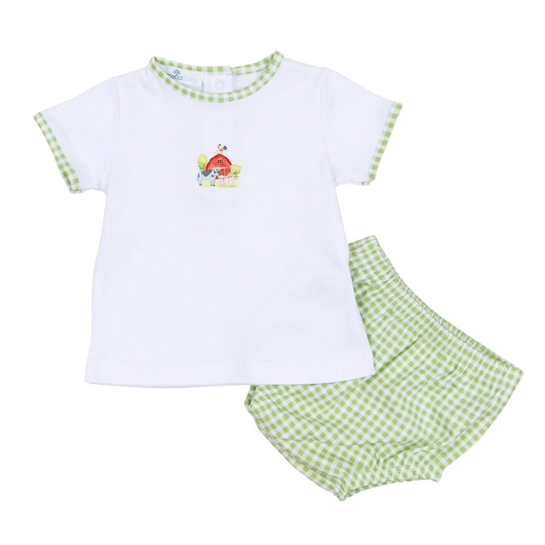 Barnyard Babies Embroidered Diaper Set