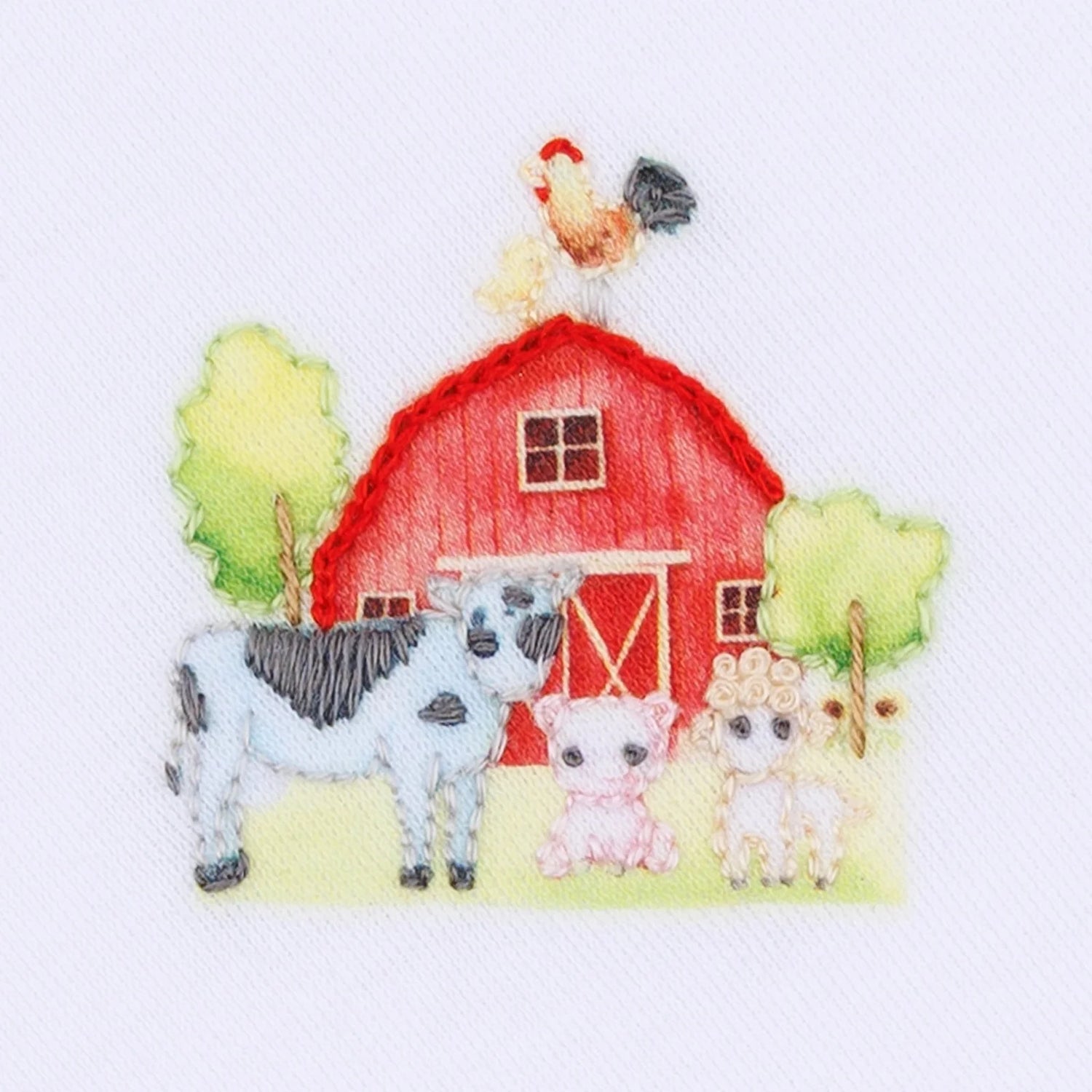 Barnyard Babies Embroidered SS Boy Bubble