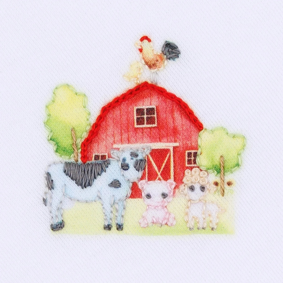 Barnyard Babies Embroidered Diaper Set