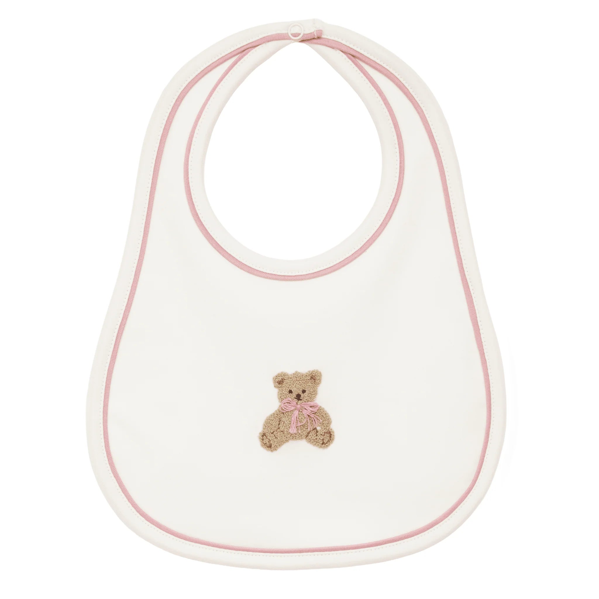Bear Hugs Bib - Dusty Rose