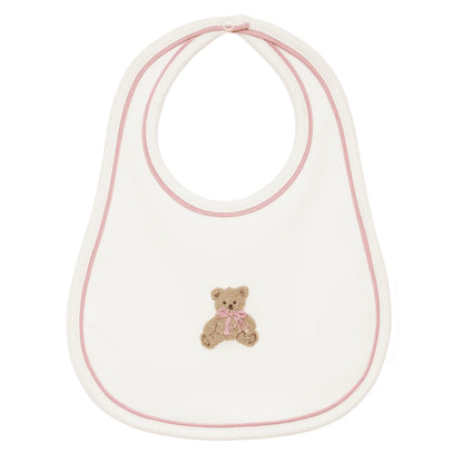 Bear Hugs Bib - Dusty Rose