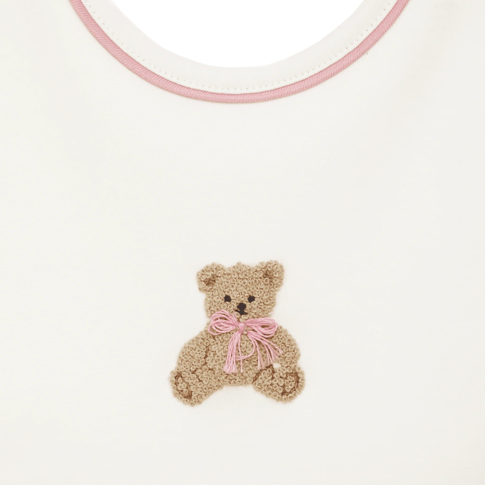Bear Hugs Bib - Dusty Rose