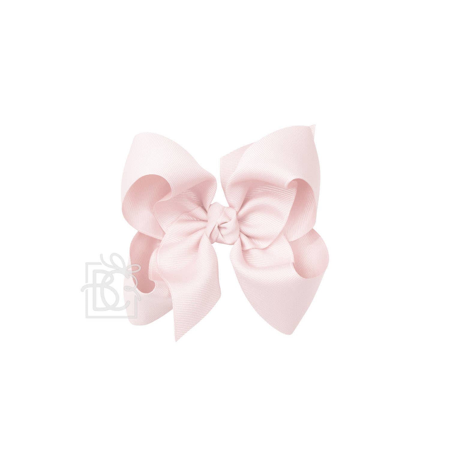 5.5&quot; Hairbow on Alligator Clip: Powder Pink