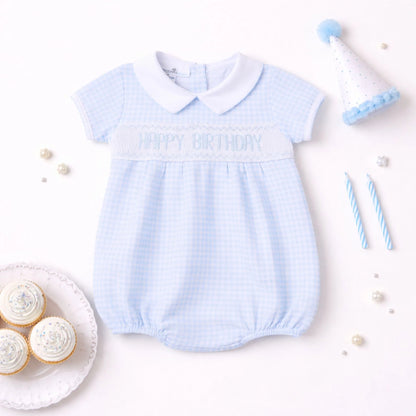Birthday Classics Smocked Boy Bubble