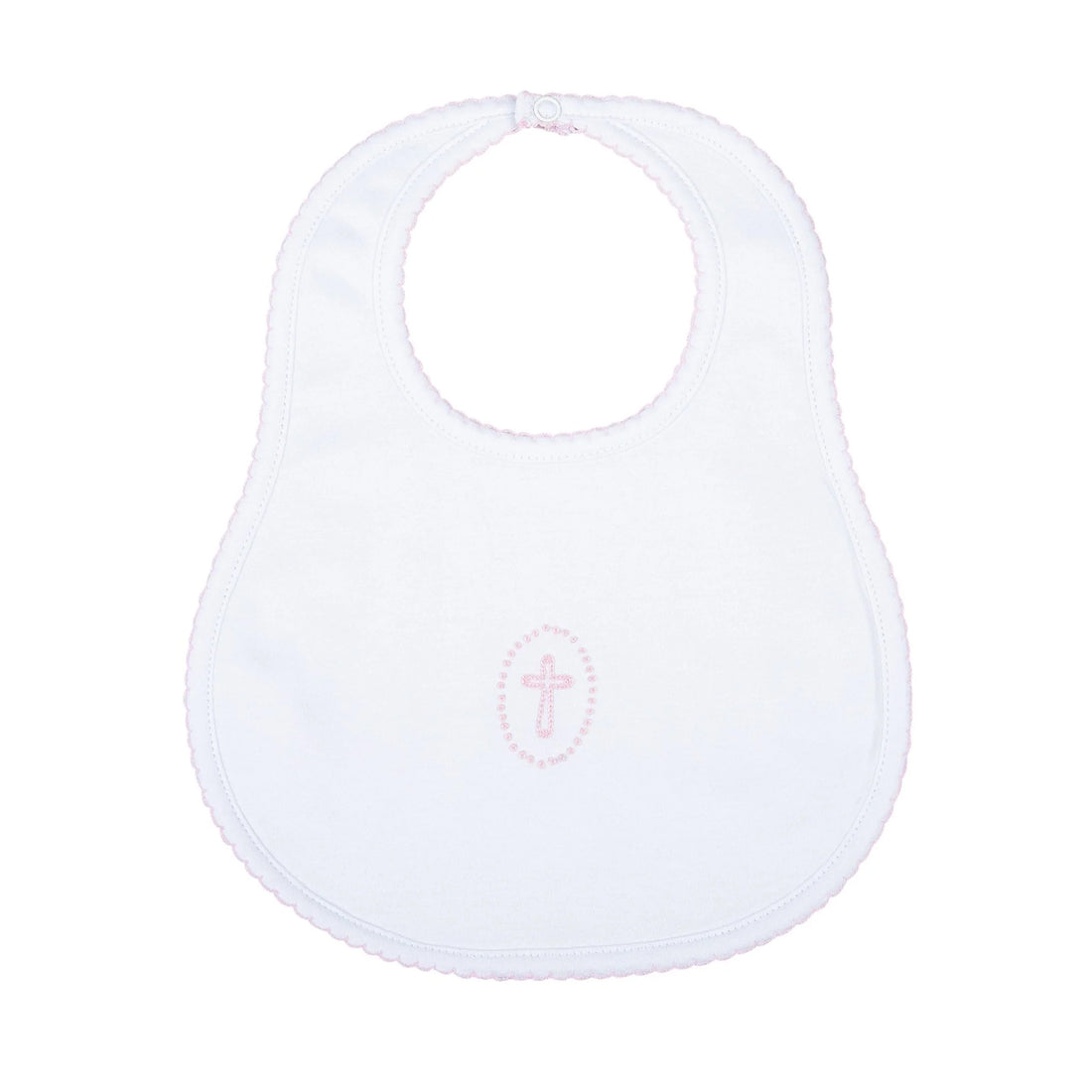 Blessed Embroidered Bib: Pink