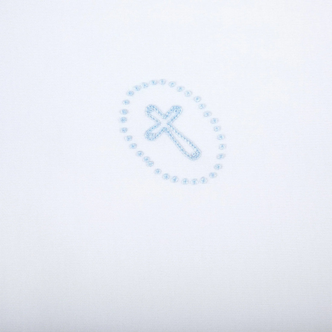 Blessed Embroidered Receiving Blanket: Blue