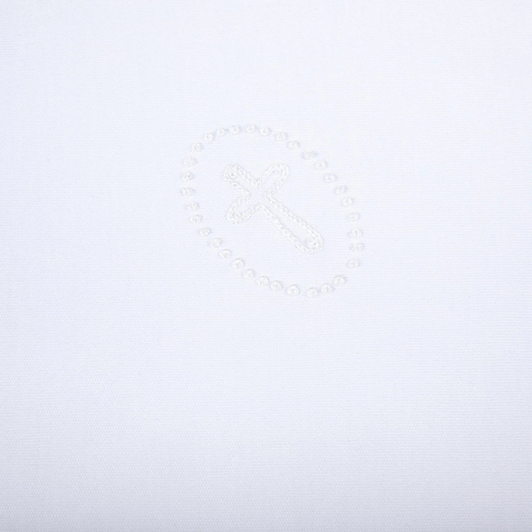 Blessed Embroidered Receiving Blanket: White