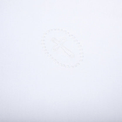Blessed Embroidered Receiving Blanket: White