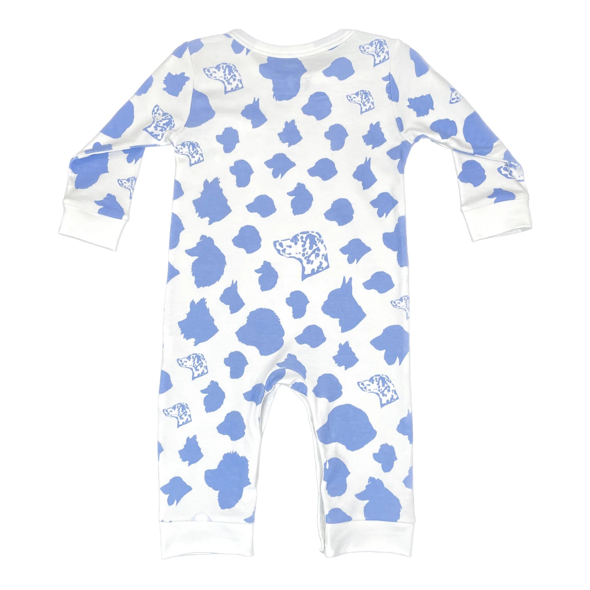 Dark Blue Dogs Printed Romper