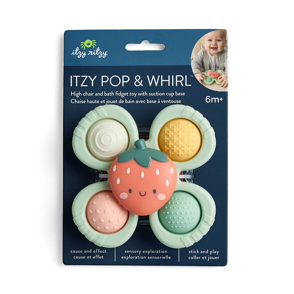 Itzy Pop &amp; Whirl™ - Bath + Travel Toy: Strawberry