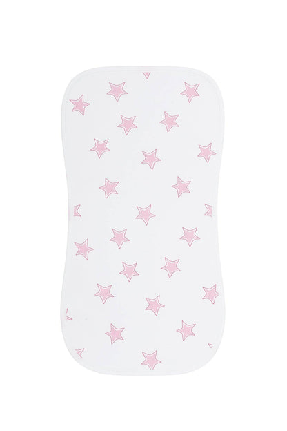 Pink Stars Print Burp Cloth