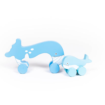 Whale Big &amp; Little Wooden Roller