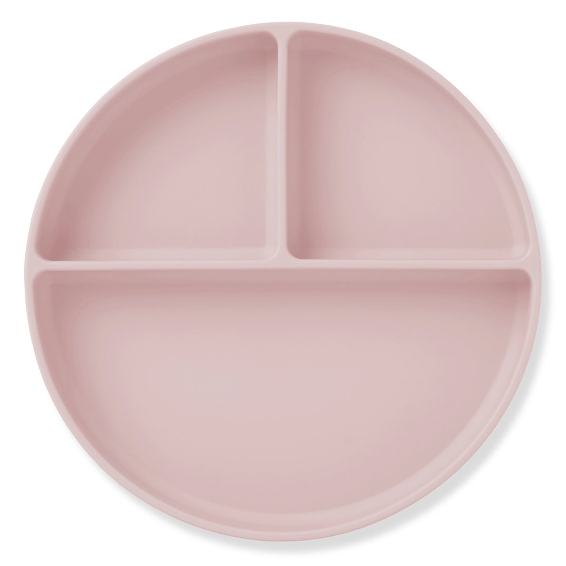 Baby Plate with Suction and Divided Portions - Pink