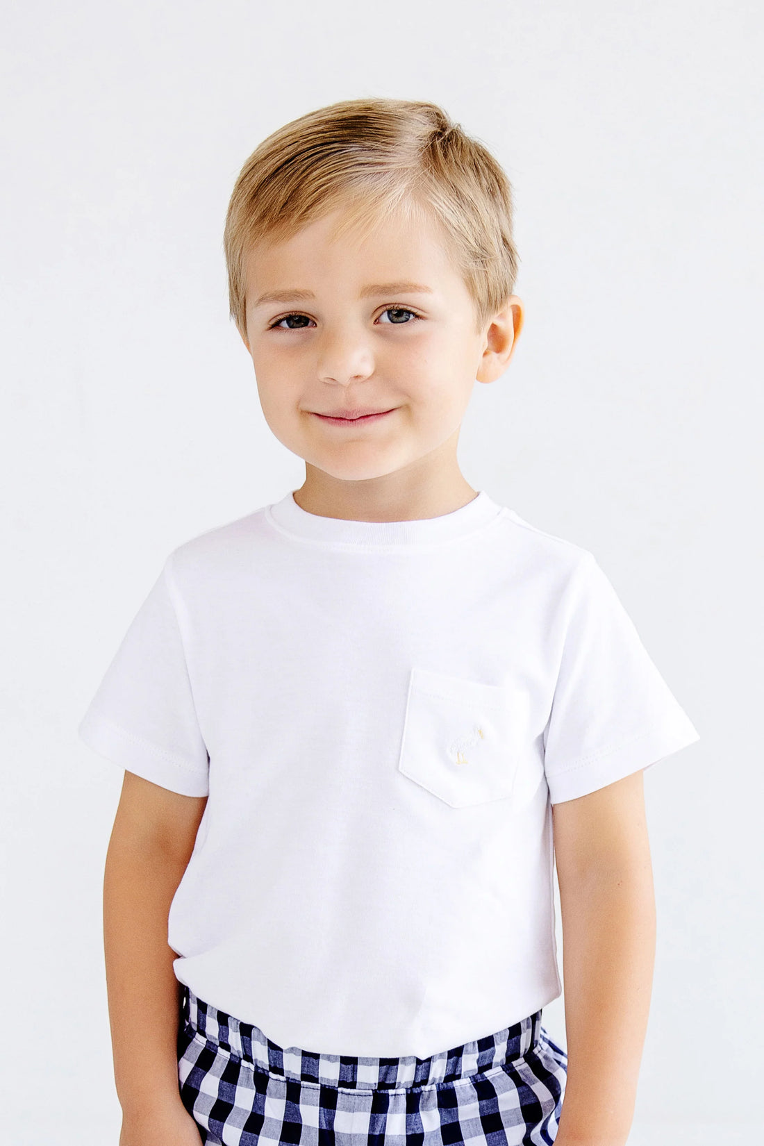 TBBC Short Sleeve Carter Crewneck: Worth Avenue White w/Mulitcolor Stork