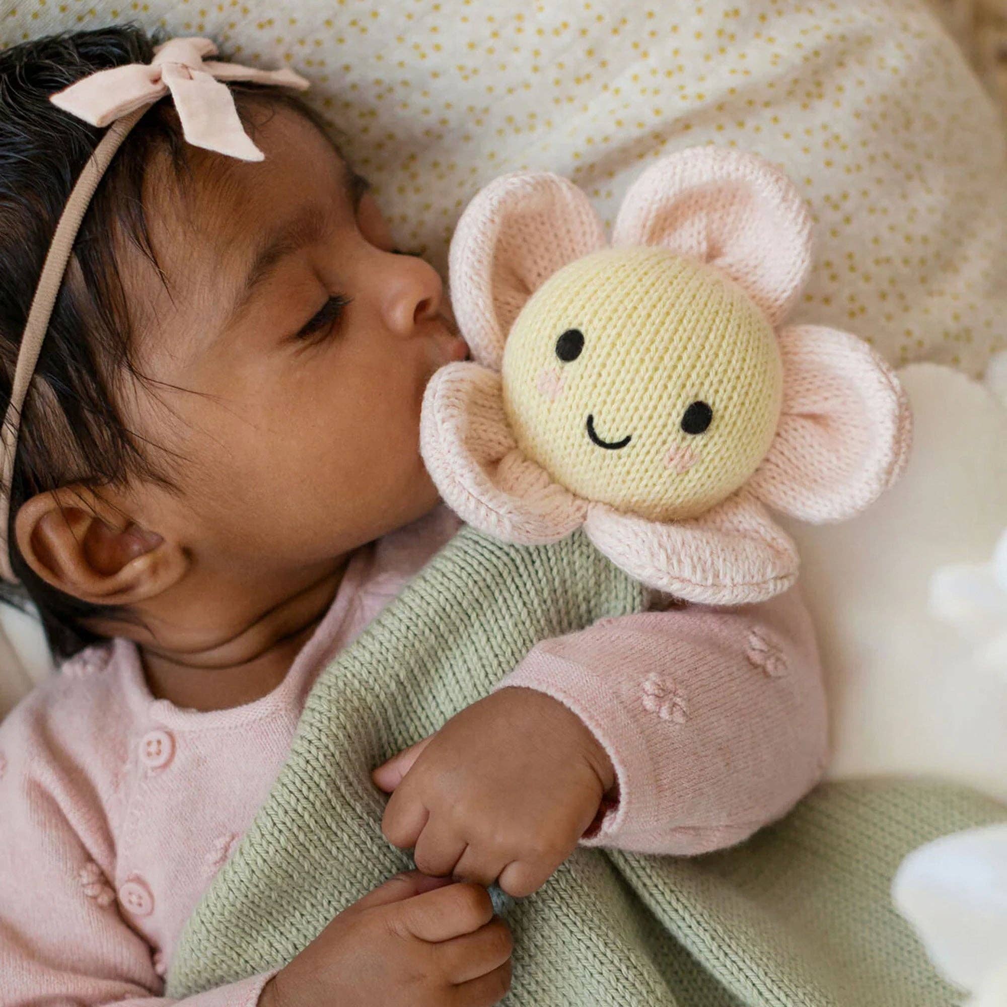 Cuddle + Kind Baby Daisy Lovey: Blush