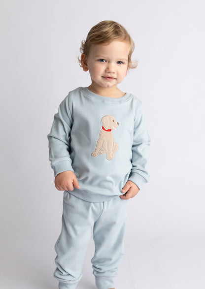 Puppy Applique Boys Jogger Set