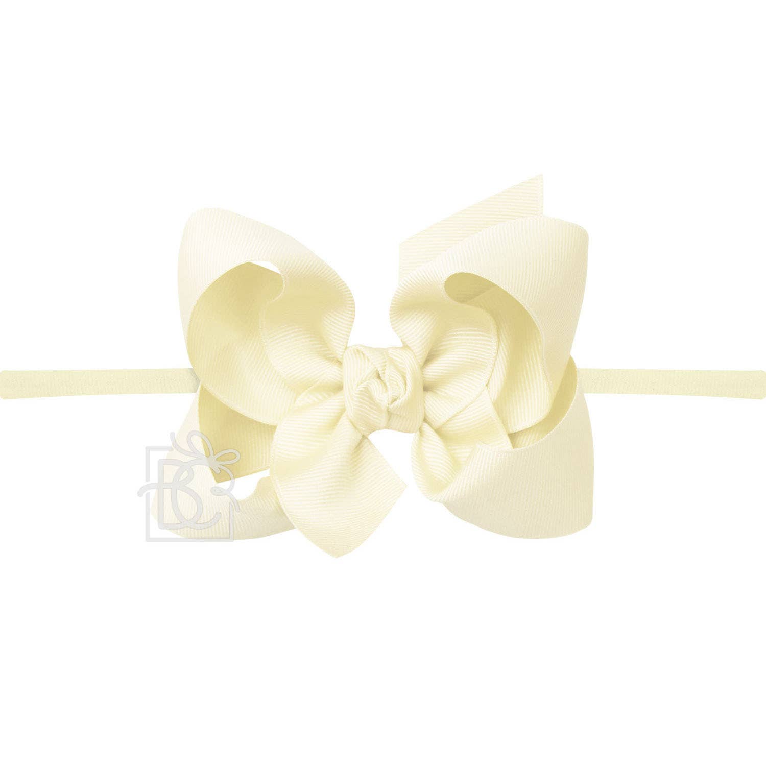 4.5&quot; Infant Headband Hairbow: Light Yellow