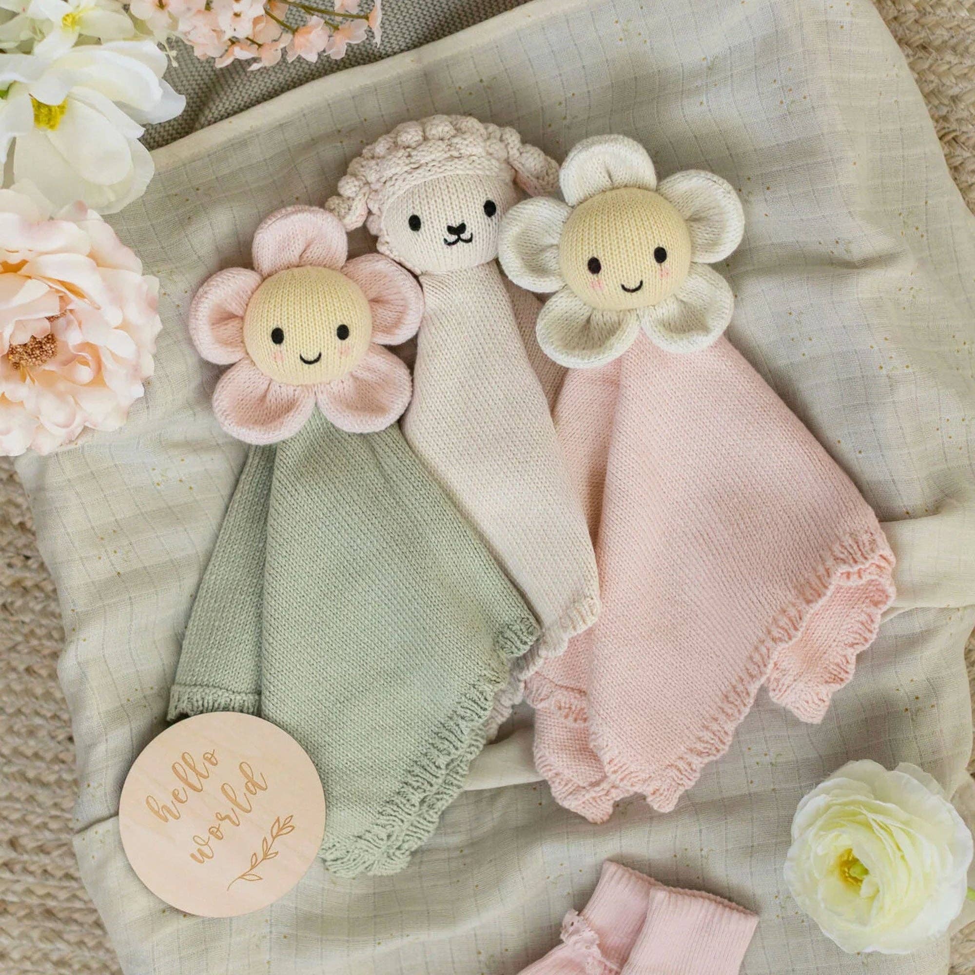 Cuddle + Kind Baby Daisy Lovey: Blush