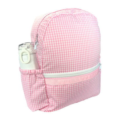 Pink Gingham Medium Backpack w/ Pocket