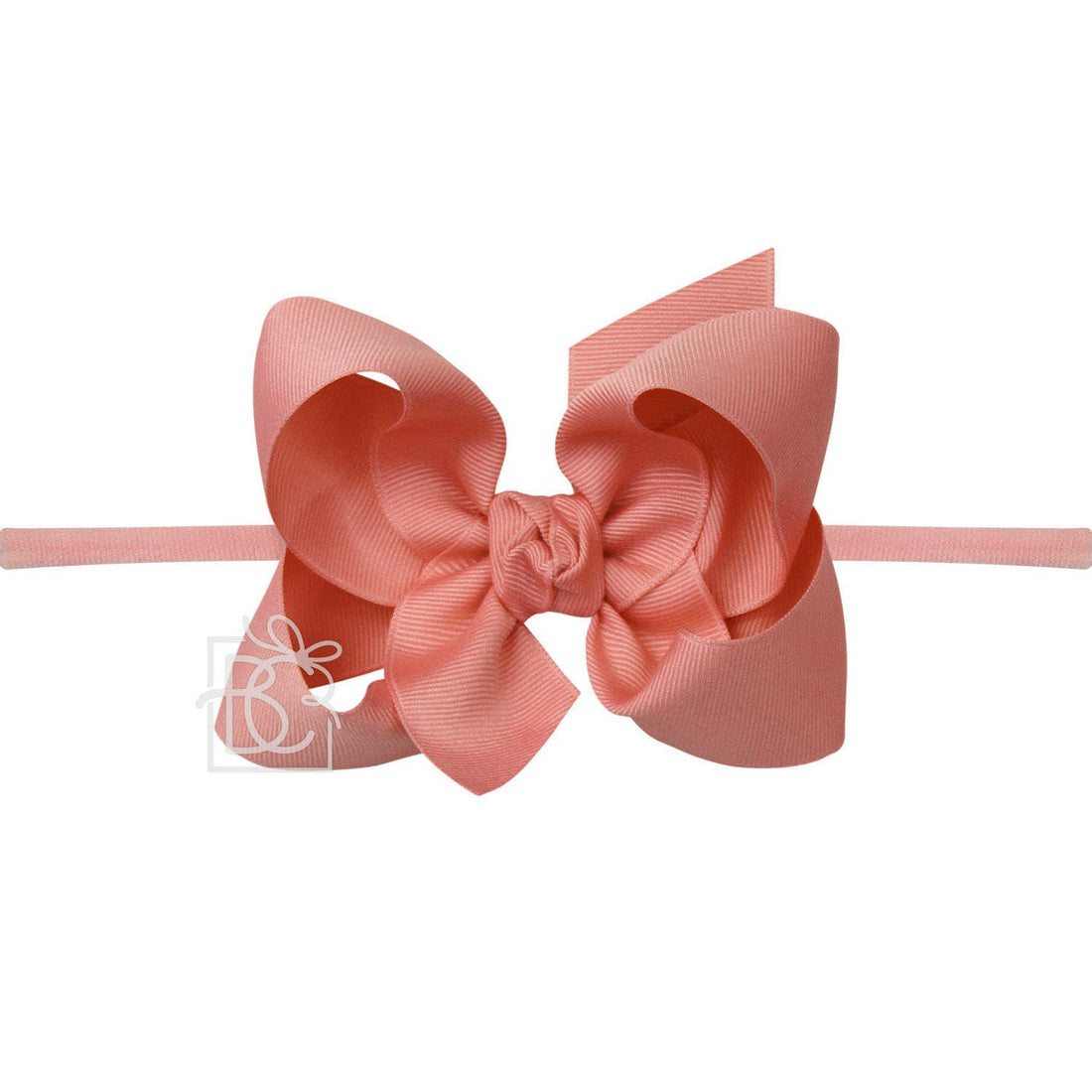 4.5&quot; Infant Headband Hairbow: Shell Pink