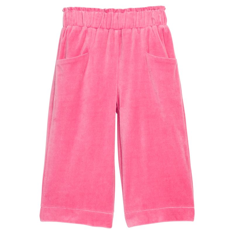 Cropped Palazzo Pants: Tulip Velour
